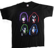 KISS T-Shirt - Solo Albums 4 Faces (Size L)