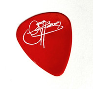 KISS Guitar Pick - Gene Simmons Red w/ White Logo & Signature