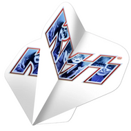 KISS Dart Flights - Logo, White (Pack of 3)
