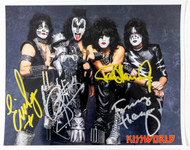 KISS Autograph - 8x10 Photo Signed by Entire Band, KISSWorld (E)