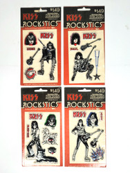 KISS Stickers - Vintage RockStics 1978, Set of 4 (SEALED)