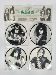 KISS Vinyl - A Rare Interview w/ Gene Simmons (7" B&W Picture Disc Set of 4)
