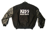 KISS Jacket - Road Crew Farewell Tour 2000, Wool & Leather Bomber Jacket (Size XL)