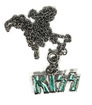 KISS Necklace - Silver Green Logo