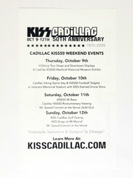 KISS50 Cadillac - Weekend Schedule Flyer