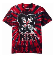 KISS T-Shirt - KISS Rock & Roll Over, Cherry Tie-Dye (Size XL)