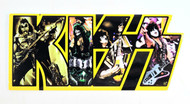 KISS Sticker - Yellow Logo, Monster