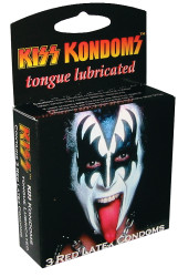 KISS Kondoms - Tongue Lubricated, Box of 3 (Sealed)