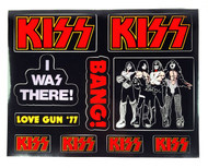 KISS Stickers - Love Gun, Sheet of 10 (KISSOnline)