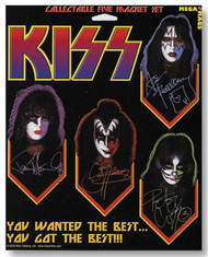 KISS Magnets - Die Cut Set, Solo Faces & Logo (Sealed)