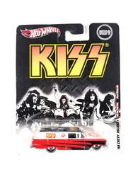 KISS Hot Wheels Car - '59 Chevy Delivery, Red & White (Sealed)