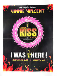KISS Poster - 2018 Atlanta KISS Expo feat. Vinnie Vincent (Folded)