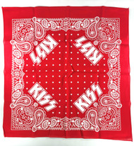 KISS Bandana - Red w/ White Logo