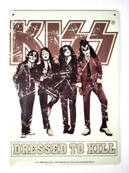 KISS Metal Sign - Dressed to Kill