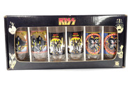 KISS Shot Glasses - Hotter Than Hell x2, Love Gun x2, Rock And Roll Over x2, Set of 6 (Sealed)