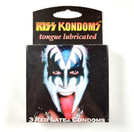 KISS Kondoms - Tongue Lubricated, Box of 3 (Sealed)