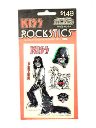 KISS Vintage Stickers - Peter Criss, 1978 RockStics Puffy Stickers (Sealed)