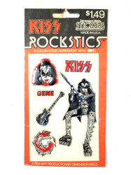 KISS Vintage Stickers - Gene Simmons, 1978 RockStics Puffy Stickers (Sealed)