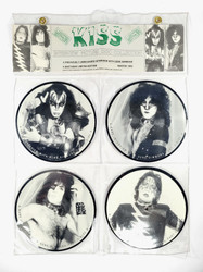 KISS 7" Vinyl - A Rare Interview w/ Gene Simmons (B&W Picture Disc, Set of 4)