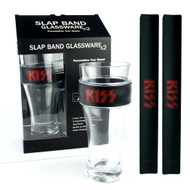 KISS Slap Band Glassware - Black w/ Red Logo, 2-Pack (New)
