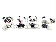 KISS Plush Figures - 6" Panda Beanies, Set of 4 (New w/ Tags)