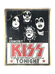 KISS Metal Sign - In Concert, Tonight