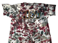 KISS T-Shirt - Green, Red & White Tie-Dye 1996 (Size XXL)