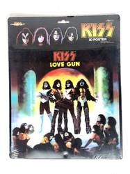 KISS 3-D Lenticular Poster - Love Gun Album Cover (Sealed)