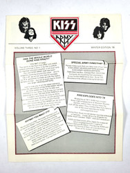 KISS Army Kit Newsletter - Winter Edition '78, Volume 3 No. 1 (9/10)
