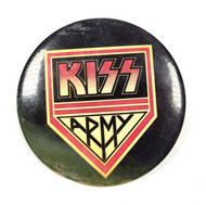 KISS Button - KISS Army, Hotline 1977 (Discolored)