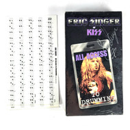 KISS Autograph - Eric Singer "All Access To Drumming" VHS (Signed by Eric Singer) Partially Sealed w/ Music Sheet