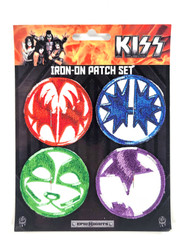 KISS Patches - Ikons, Iron-On (Set of 4)