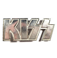 KISS Belt Buckle - Silver, Chrome Logo