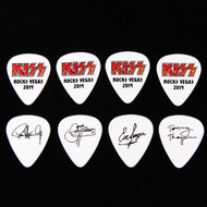 KISS Guitar Picks -  KISS Rocks Vegas 2014 Flames Logo, 4-Pack (Sealed)