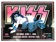 KISS Concert Poster - Farewell Tour Houston, TX 2000 (Signed By Artist Tommy Pons)