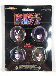 KISS Buttons - Solo Album Faces, Square (Sealed)