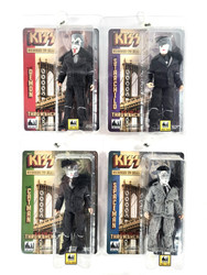 KISS Figures - 8" Dressed to Kill, Limited-Edition THROWBACK ISSUE Sealed (Full Set of 4) RARE ONLY 300 EACH