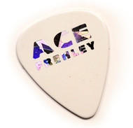 KISS Guitar Pick - Ace Frehley, White w/ Prismatic Logo & Signature
