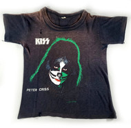 KISS T-Shirt - Peter Criss 1978 Solo Album, Size S (Worn) VERY RARE