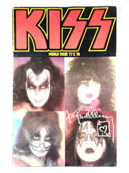 KISS Autograph - 1977/78 KISS Alive II/Double Platinum Tourbook, SIGNED BY ACE FREHLEY (7/10)
