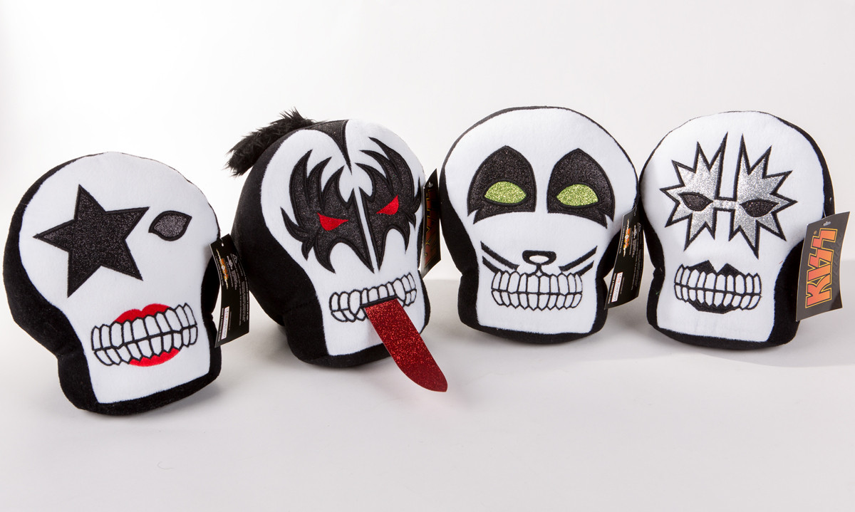 KISS Plush Figures Skulls, set of 4, (8 inch) KISS Museum