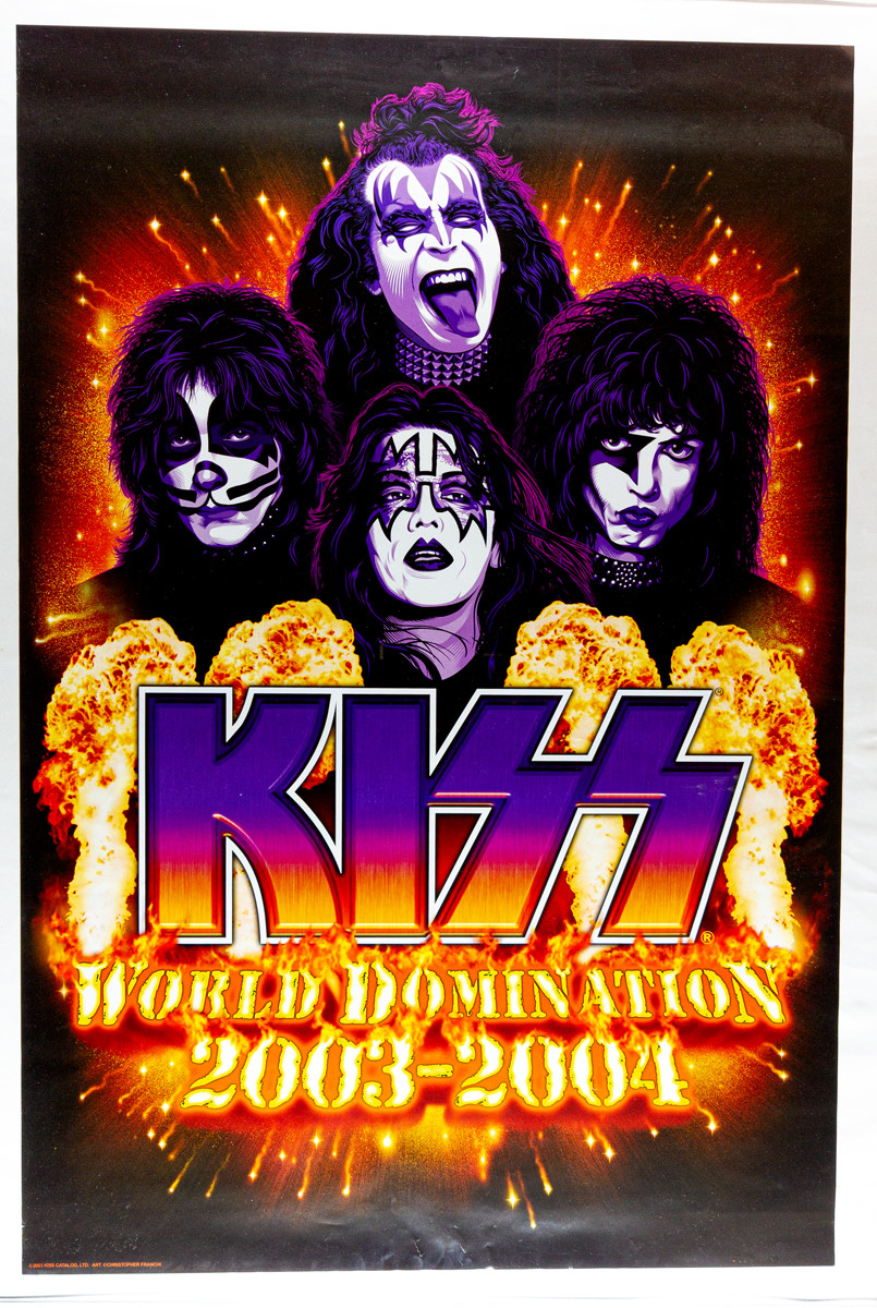 Kiss Poster - World Domination 2003-2004, Flames - Kiss Museum-1502