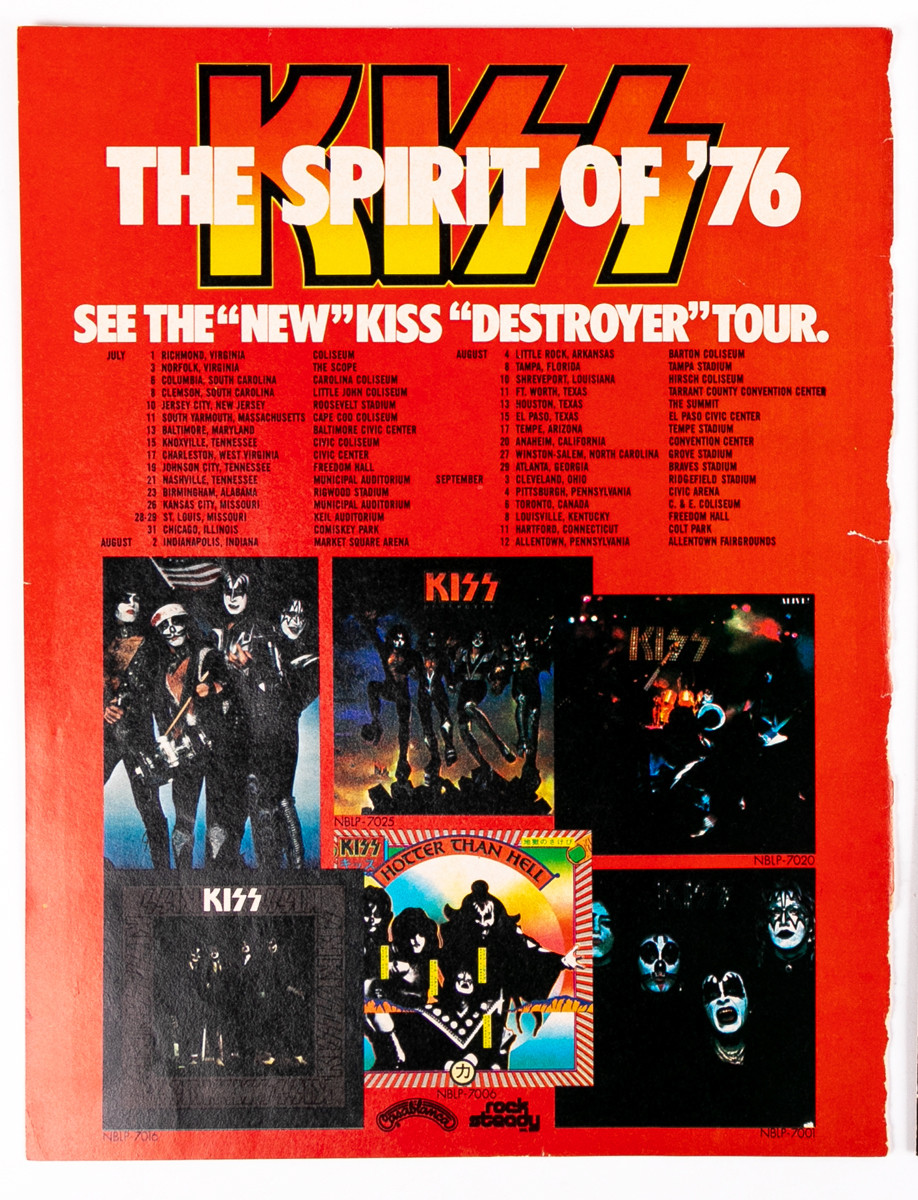 kiss destroyer tour setlist