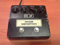 Vintage 1980s Ross Phase Distortion Pedal Black and Yellow Rare Phaser Overdrive