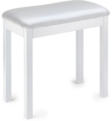 STAGG 21840White metal piano or keyboard bench with black vinyl top