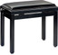 STAGG Highgloss black piano bench with black vinyl top