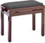 STAGG Highgloss piano bench, mahogany colour, with black velvet top