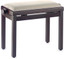 STAGG Matt piano bench, rosewood colour, with beige velvet top