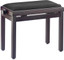 STAGG Matte Piano Bench, Rosewood Colour, With Black Velvet Top - view 2