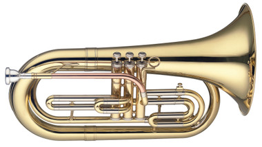 STAGG Bb Marching Baritone, 3 pistons in stainless steel